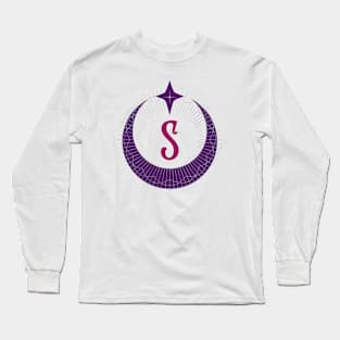 S - Moon Monogram Long Sleeve T-Shirt